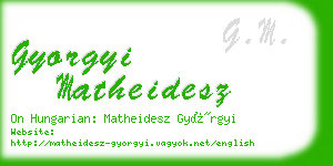 gyorgyi matheidesz business card